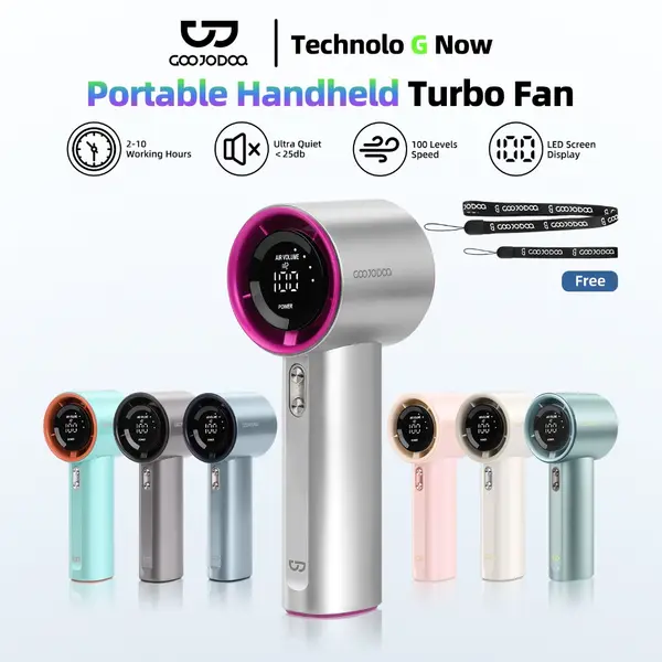 【Tặng quà/Bảo hành nửa năm】GOOJODOQ Quạt Turbo Jet 4000 mAh có thể sạc lại, cầm tay, di động, gió mạ