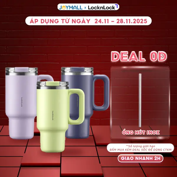 Ly Giữ Nhiệt LocknLock Balance Grip Tumbler LHC4397 900ml, LHC4398 1.2L, Hàng - JoyMall